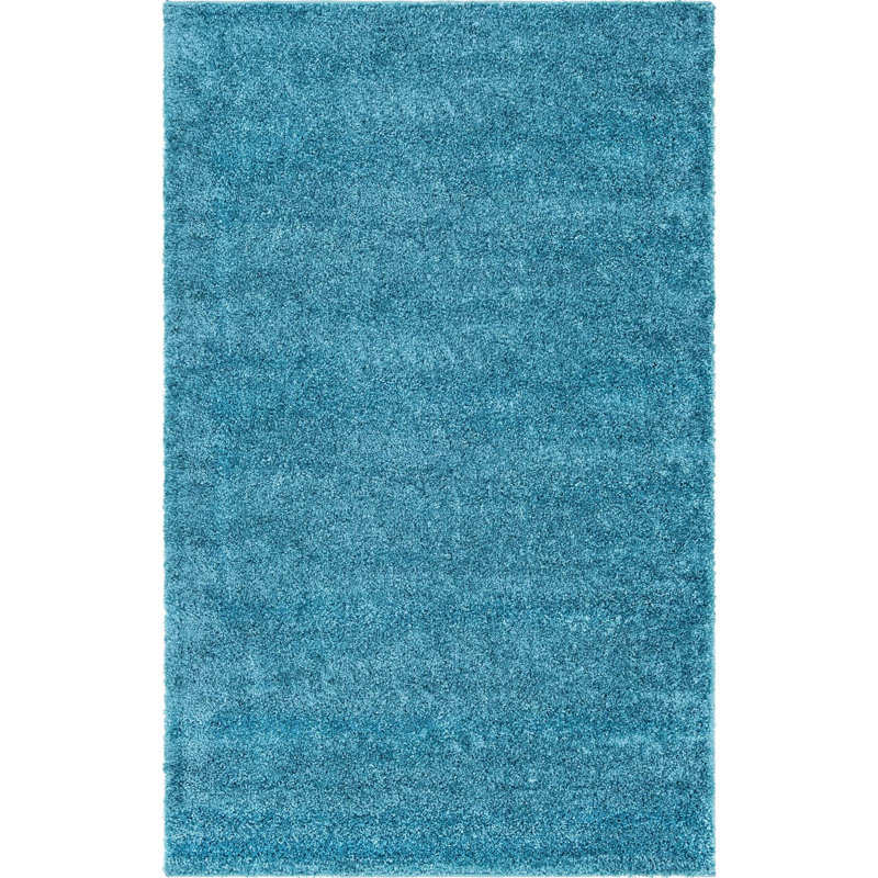 Tapis turquoise, Rectangle 5 pi 3 po x 8 pi