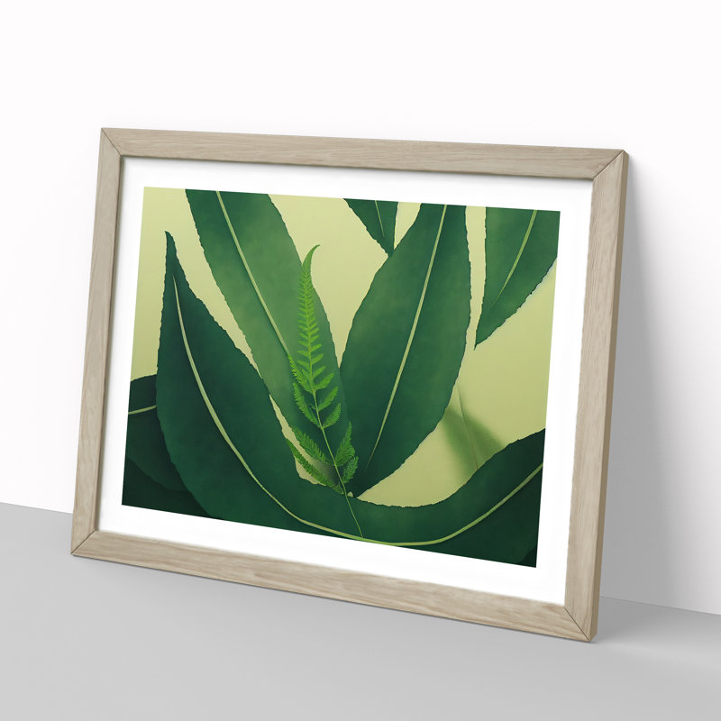 Spirited Leaf - Single Picture Frame Print, Oak, 34cm H x 46cm W x 2cm D