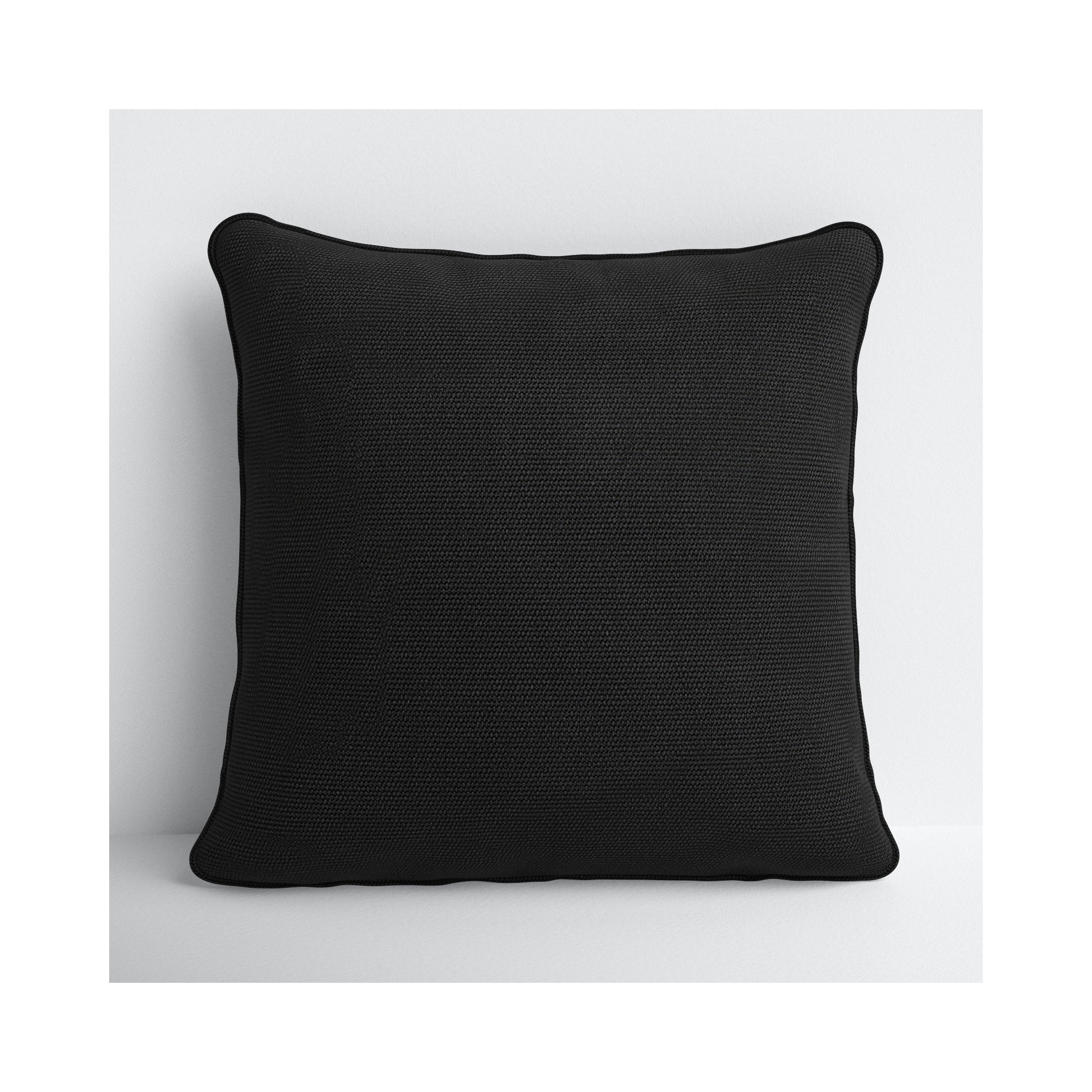 Ansonia Sunbrella® Indoor/Outdoor Throw Pillow, 22" x 22", Canvas Black