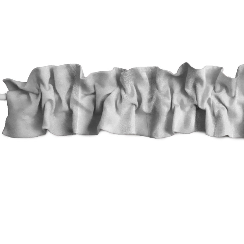 Tailored Window Valance, 72" W x 7" L, Silver