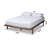 Live Edge Full Size Platform Bed Frame in Brown Finish, 12.56'' H X 56.52'' W X 75.93'' L-830474856