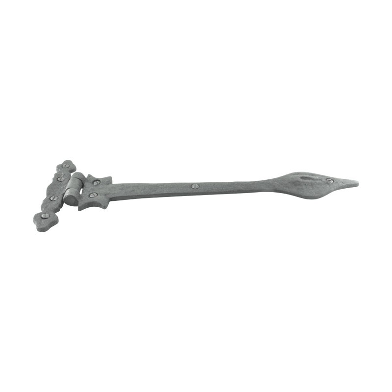 Black Wrought Iron Spear Tip Strap Hinges Pack of 4