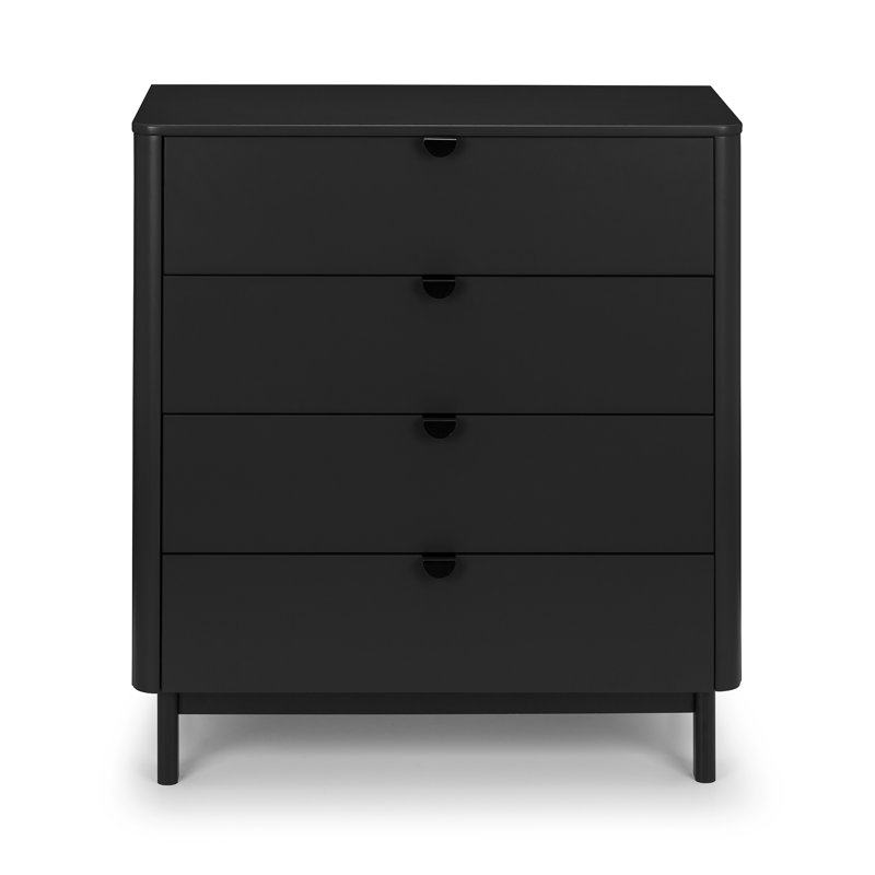 Janine 4 Drawer Chest, Black