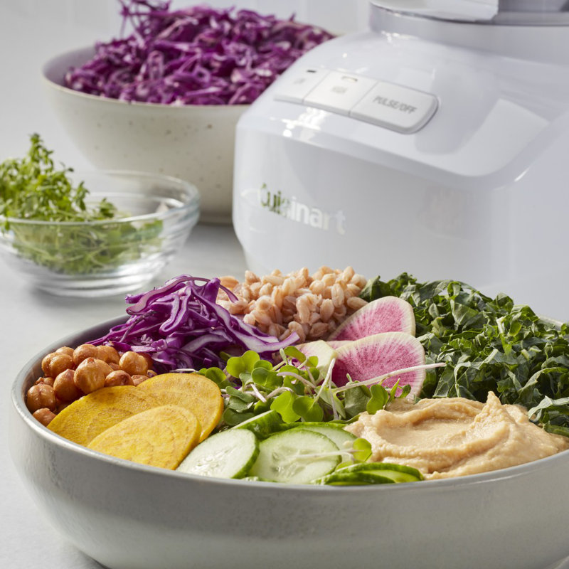 9-Cup Continuous Feed Electric Food Processor, White