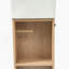 Meuble-lavabo de 21,6 po avec lavabo en céramique, armoire moderne autoportante à grain droit avec rangement ouvert et fermé pour les petites salles de bain