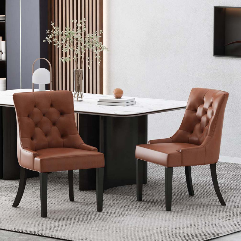 Chaises de salle à manger en bois, Marron clair