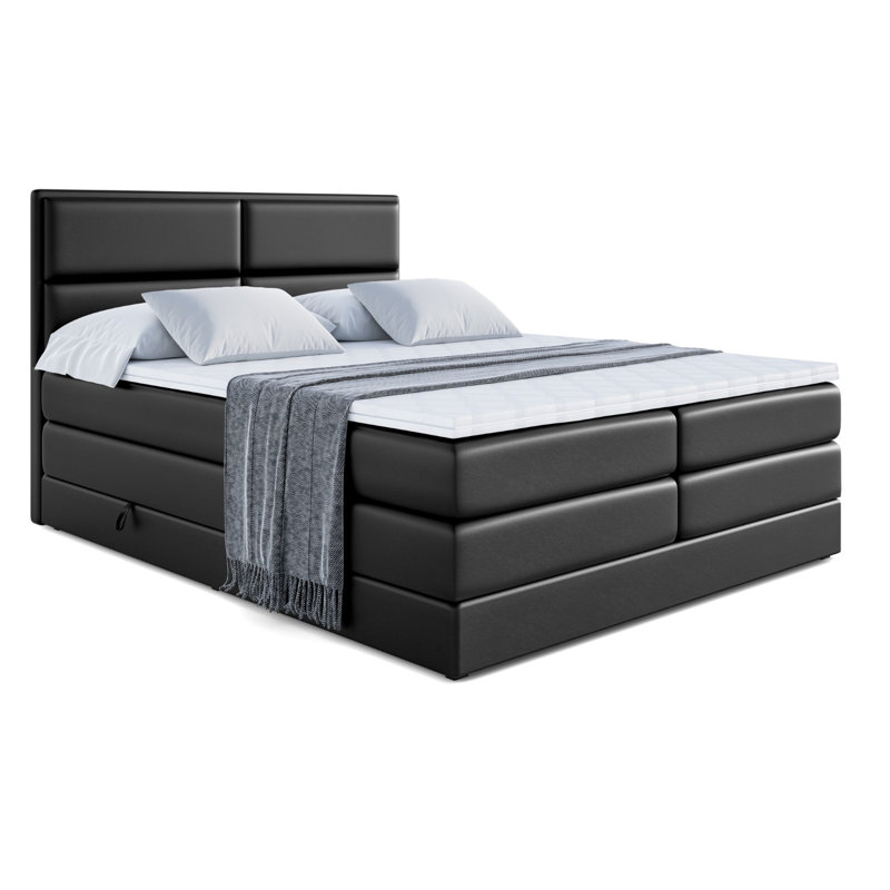 Arrowyn Bed, Black, 160cm W x 200cm L
