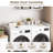 Washer Dryer Countertop 54"x27.5", White Laundry Topper with Edge & Non-Slip Pad for Folding-123949458