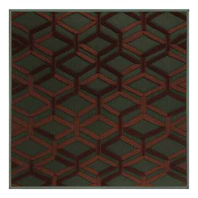 Machine Washable Trellis Green Area Rug
