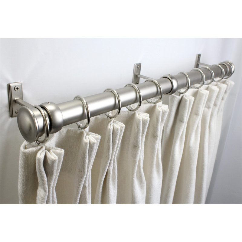 Accessoire de quincaillerie pour rideaux, L 96 po, Étain