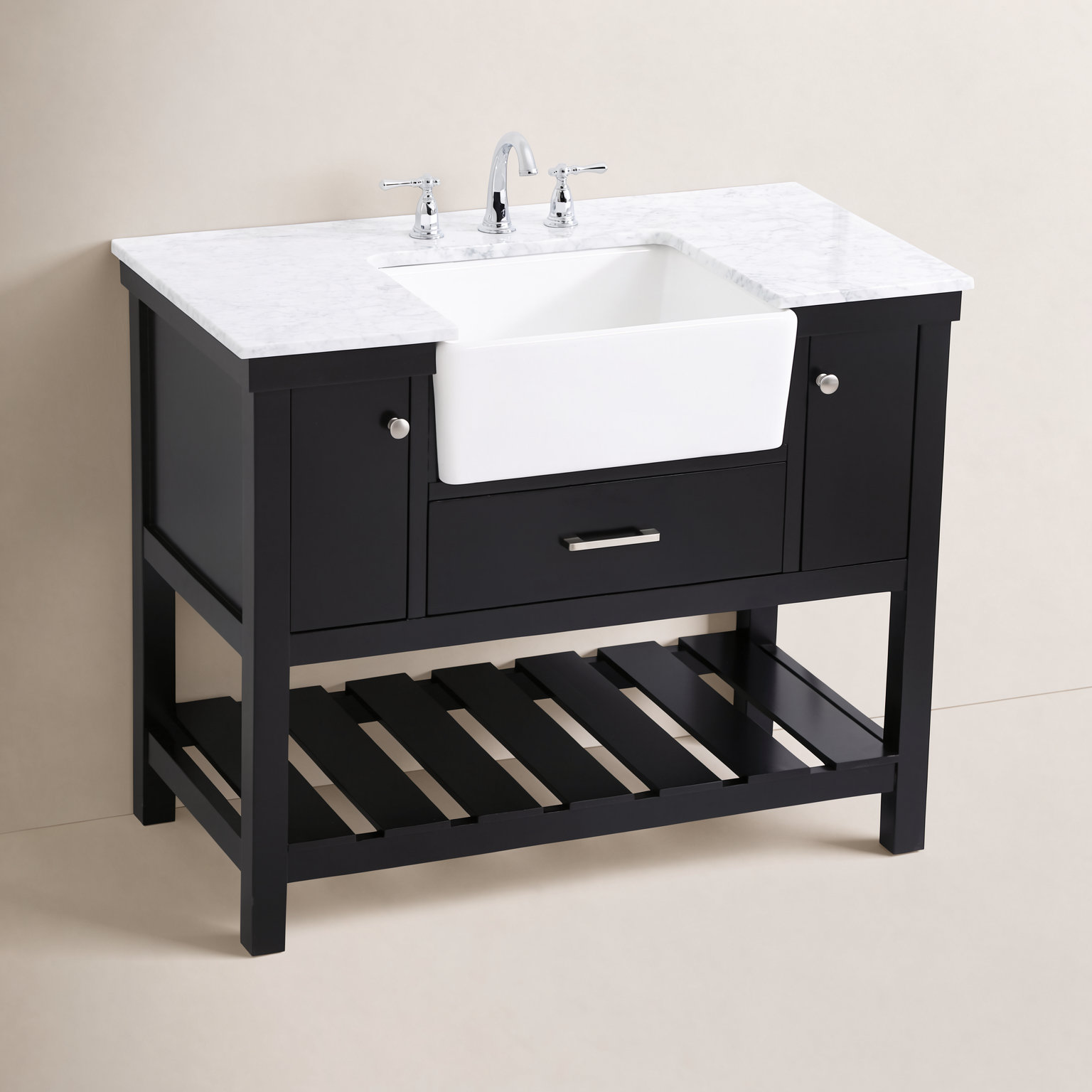 Pelaghia 42'' Single Bathroom Vanity, Black