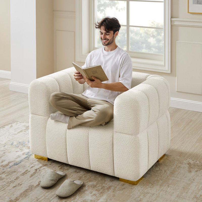 Fauteuil d'appoint 44 po, Blanc