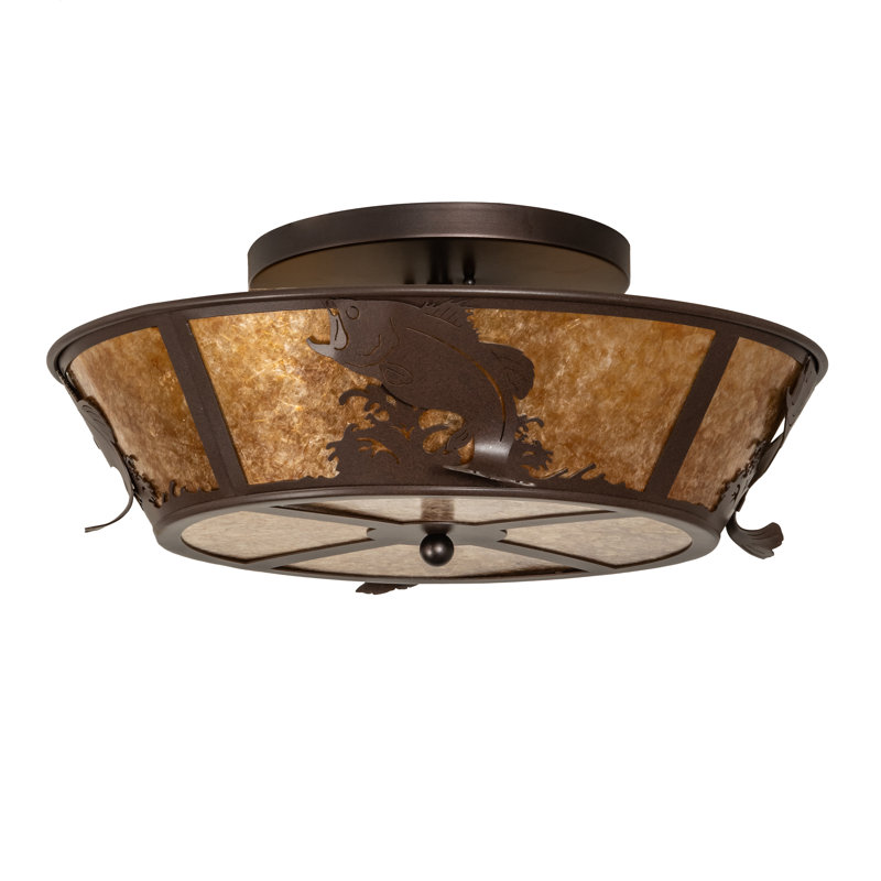 Rustic Lodge 4 - Light Semi Flush Mount