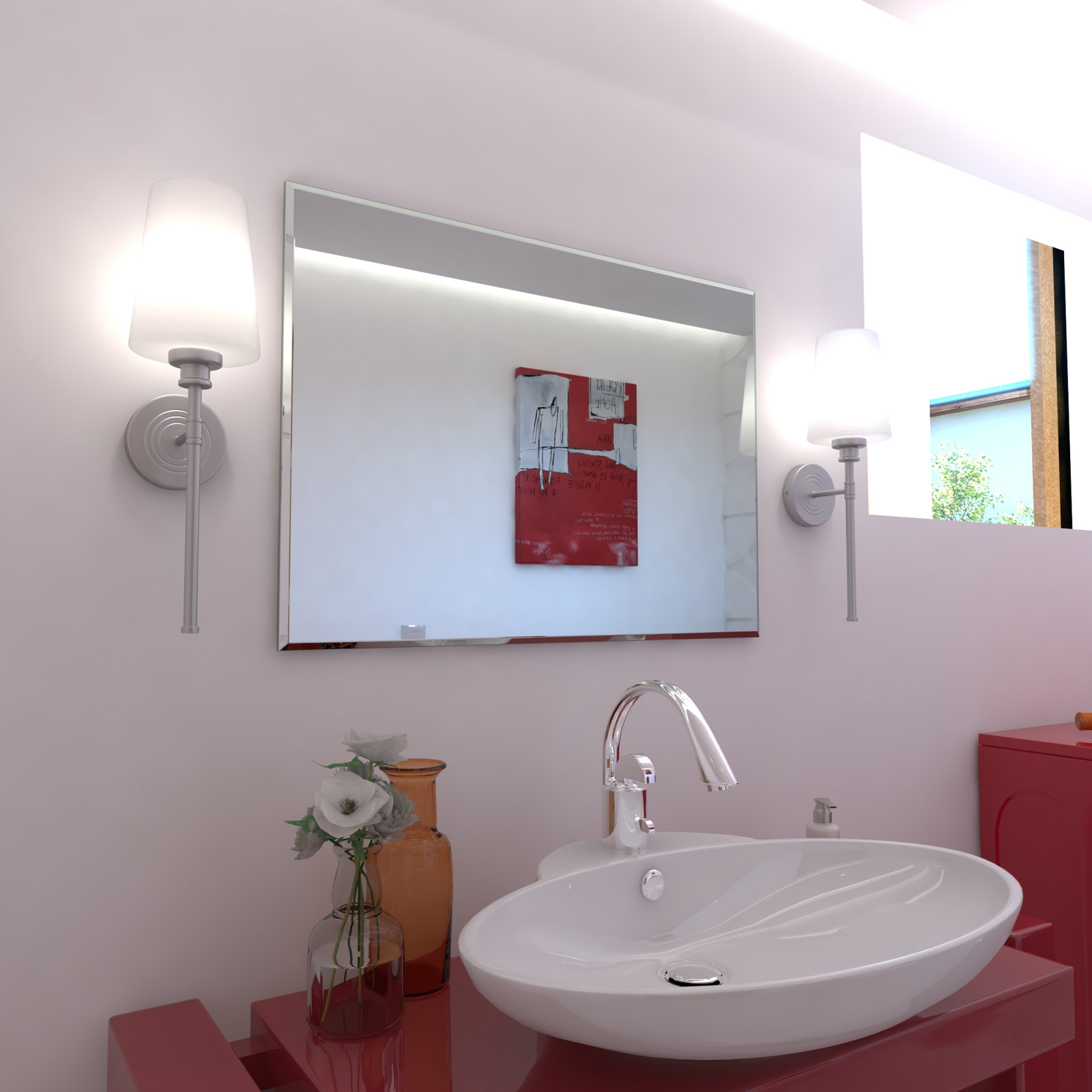 Leo Single Light Glass Dimmable Wallchiere