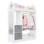 Kids Dress up Rack-Wardrobe Closet with Mirror, Open Kids Wardrobe with 3 Tier Shelf, 2 Storage Drawers-313156522