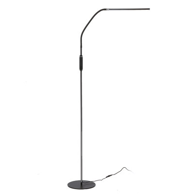 Amlcar 72'' LED Swing Arm Floor Lamp with Outlet