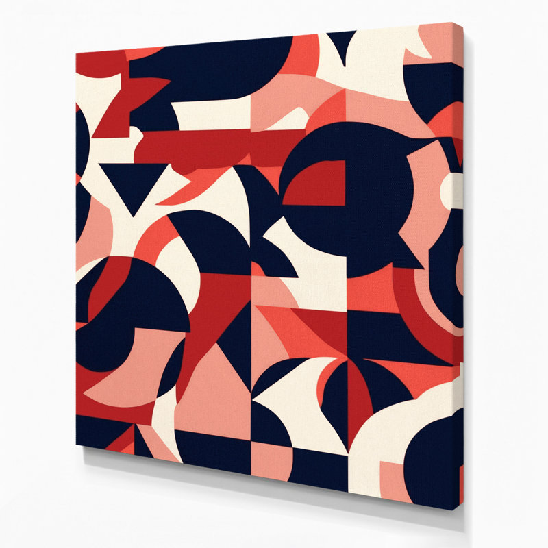 Art abstrait sur toile bleue, formes abstraites 99, H 12 po x l 12 po