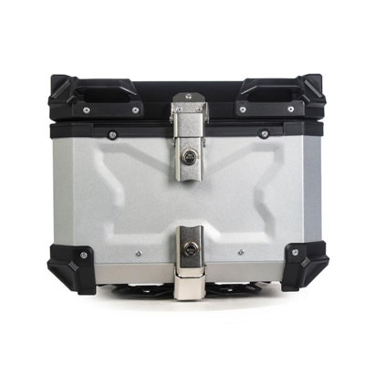 Motorcycle Top Case, 45L Motorbike Tail Box, Waterproof Aluminum Alloy Motorcycle Trunk, Motorcycle Top Box Luggage Storage Tour Box with Unique Secur