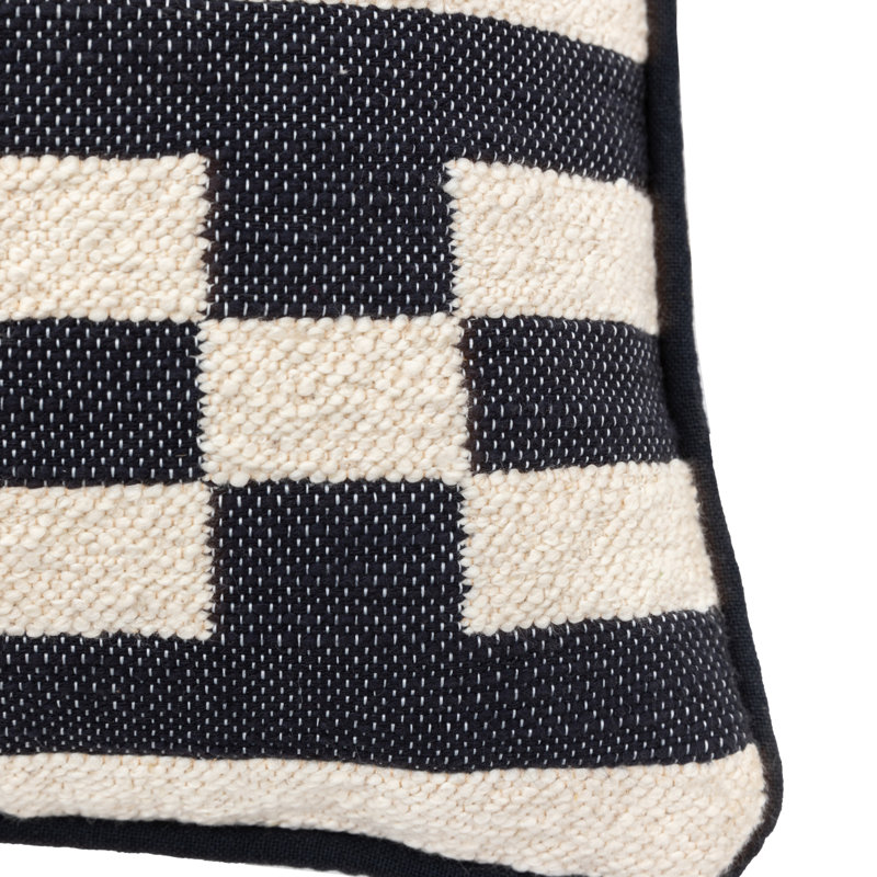 Geometric Square Cushion, Blue