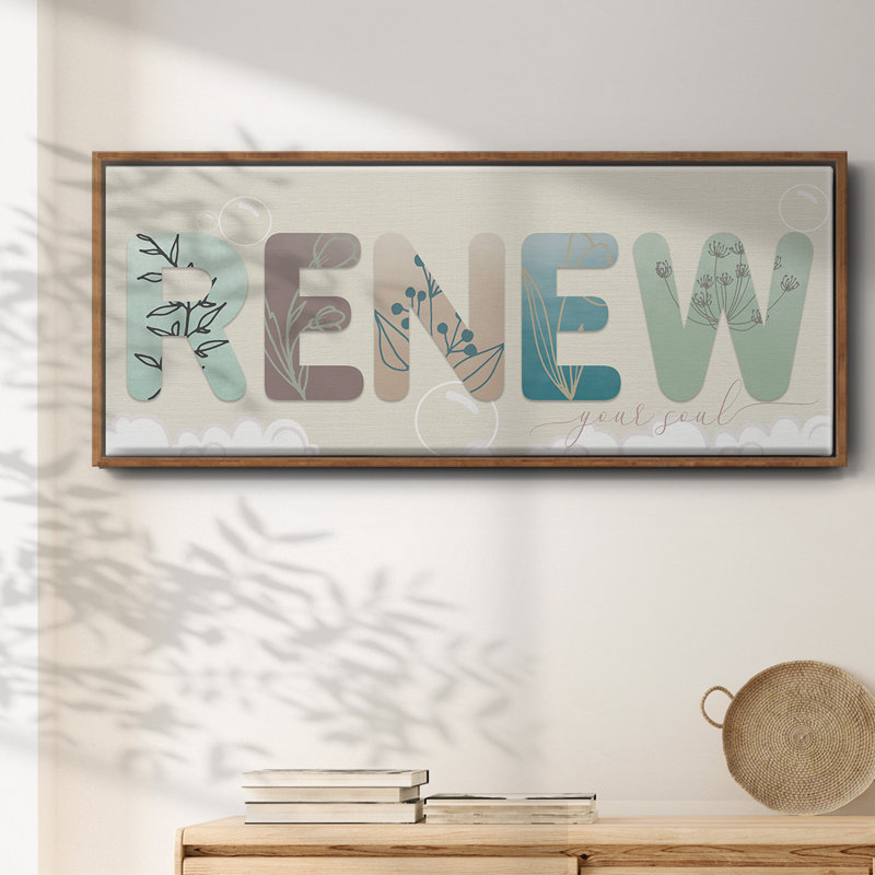 «Renew Your Soul», toile encadrée, H 8 po x l 20 po