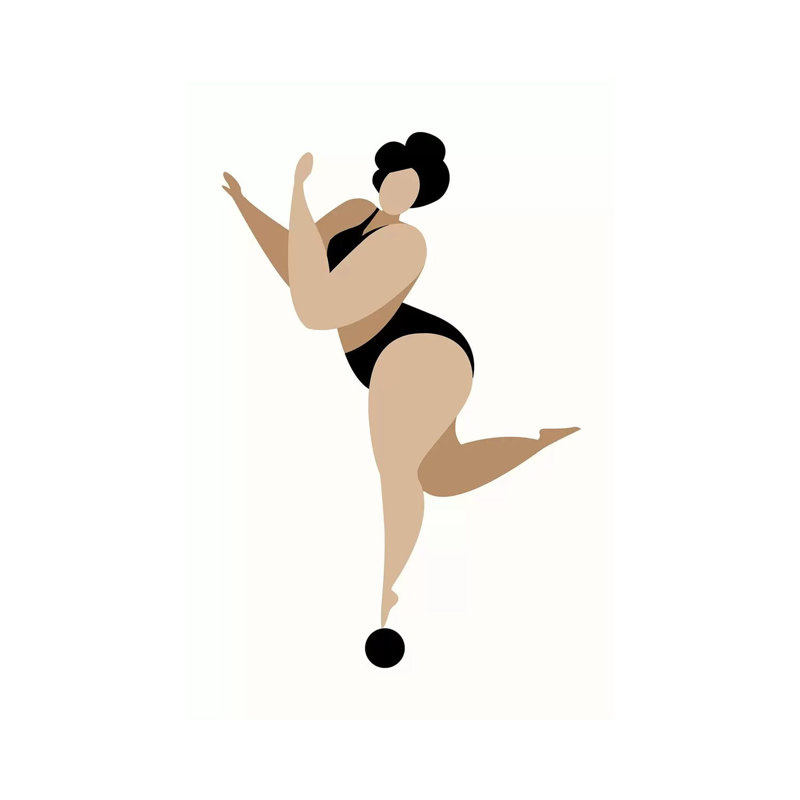 Dancing Queen-Black 1 Piece Wall Art on Canvas, 30.48cm H x 20.32cm W x 1.91cm D, Wrapped Canvas
