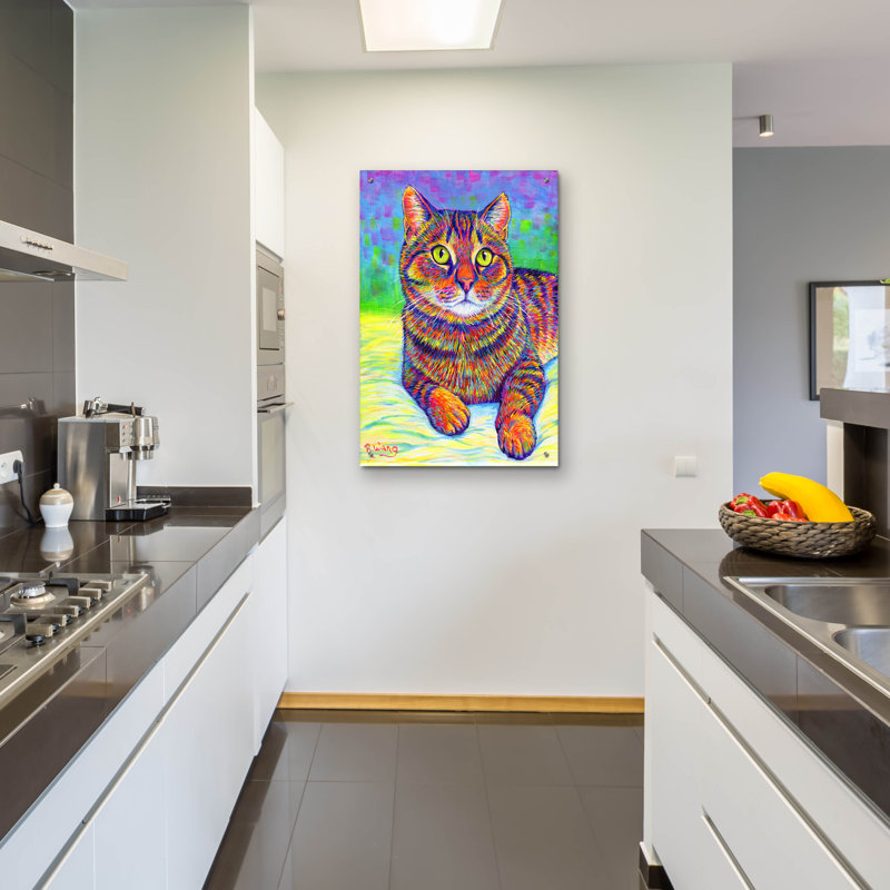 Rainbow Brown Tabby par Rebecca Wang Art, H 36 po x l 24 po