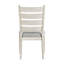 Fauteuil d'appoint de 2 places, dossier, blanc antique, rembourré confortable, siège gris en bois pour la salle à manger, cadre gris
