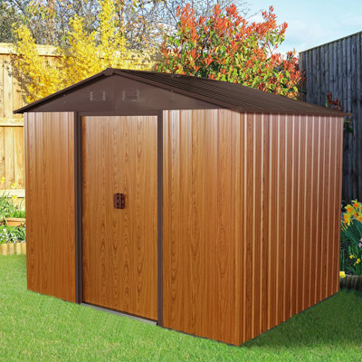 Practical Design 7 ft. W x 6 ft. D Metal Horizontal Storage Shed
