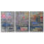 Monet - 3 pièces, reproduction encadrée sur toile-841866301-841866294