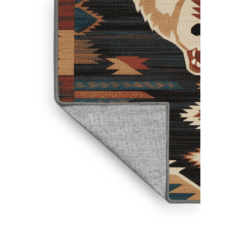 Washable Chupacabra Southwestern Area Rug, Rectangle 2' x 3'