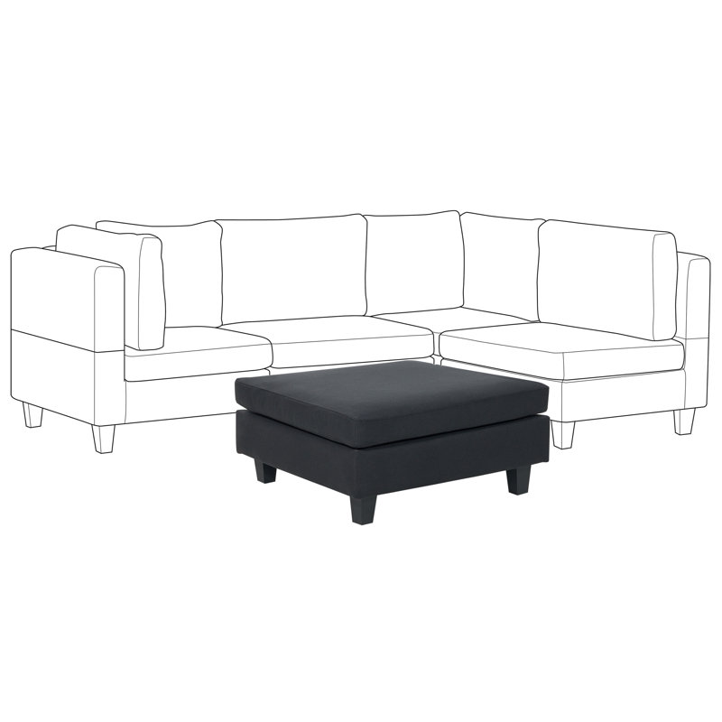 UNSTAD 76cm Wide Standard Ottoman, Black