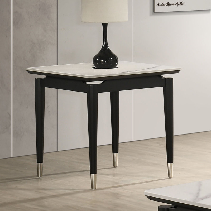 Table de bout de style contemporain en bois fritté 1 pièce