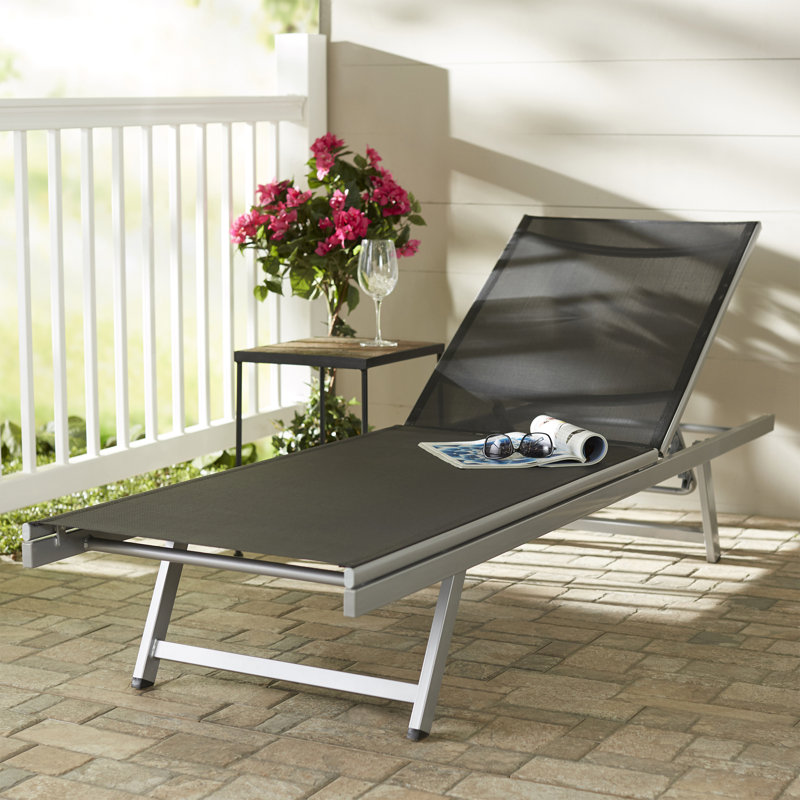 Chaise longue inclinable Chee, Noir