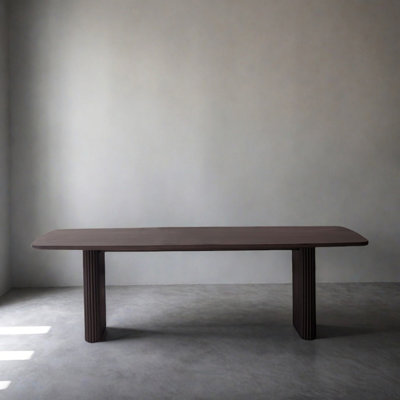 Minimalist solid wood dining table