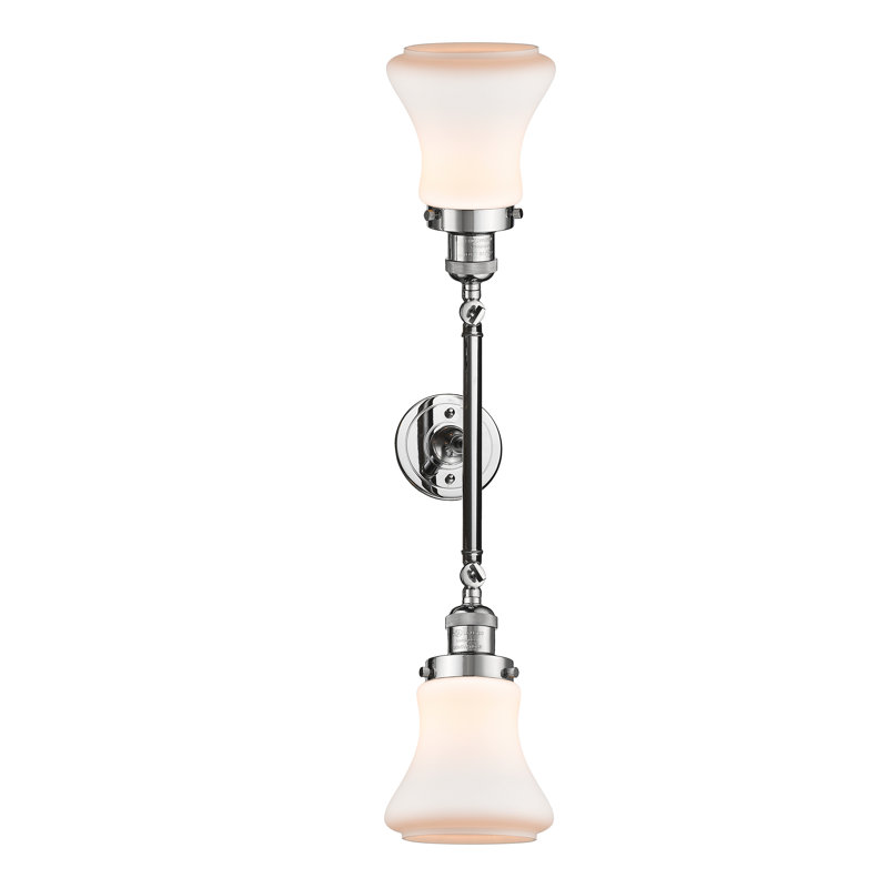 Edda 2 - Light Dimmable Vanity Light, Polished Chrome, Matte White, Bulb Not Included