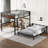 Queen Over Queen Metal Bunk Bed With Raised Security Fence, Versatile And Space-Efficient Design For Growing Families-711978206
