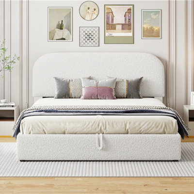 Lit plateforme tapissier Teddy