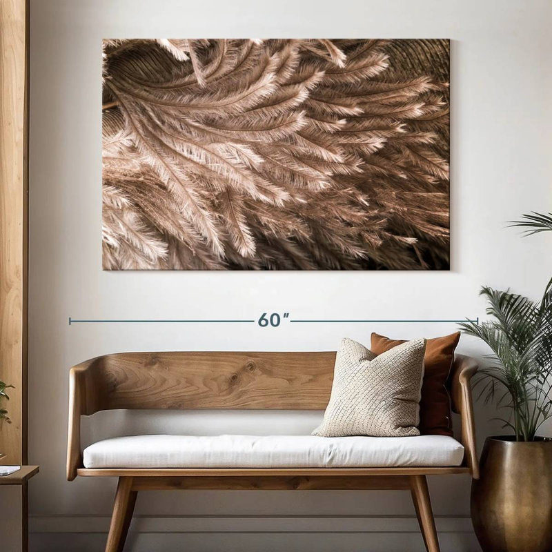 Brampt Ostrich Feathers, 34" H x 51" W