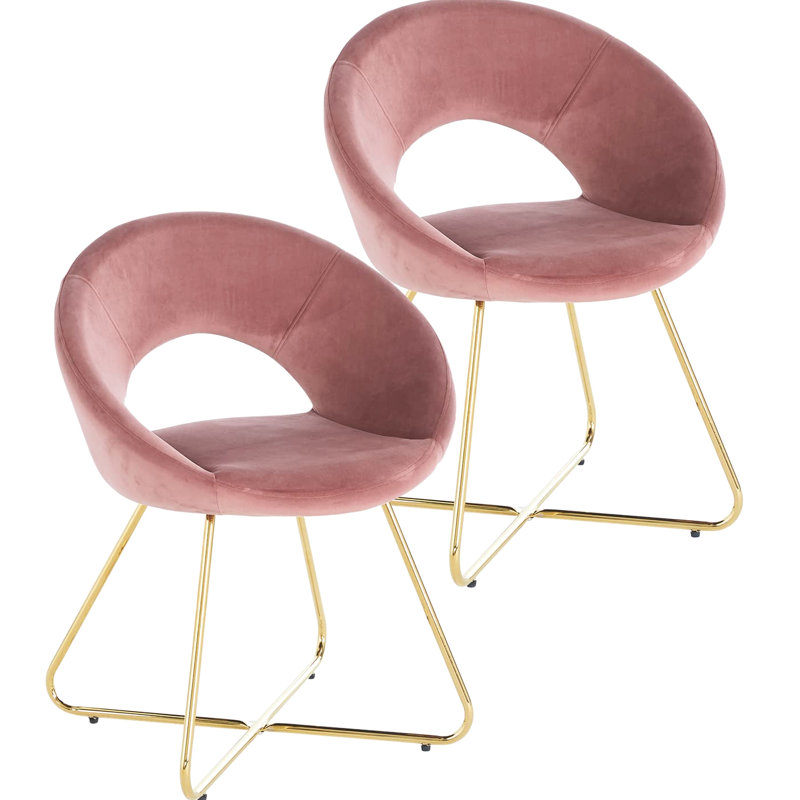 Fauteuil en velours rose moderne pour 2 personnes avec fauteuil en tissu d'ameublement doux, structure de 2 fauteuils confortables, structure en métal