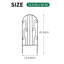 Ensemble de 2 treillis de jardin arqué en métal pour plantes grimpantes H 45 po x l 15,9 po