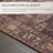 Machine Washable Southwestern Power Loom Polyester Area Rug in Brown/Terracotta-68308740