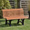 Banc de jardin ergonomique en PVC résistant aux intempéries - Woodtone