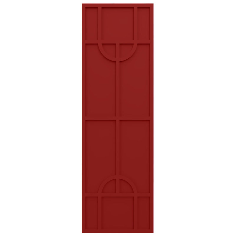 Volets de style moderne nordique EnduraCore Composite, L 12 po, Rouge feu, 68"H