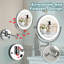 Miroir de meuble-lavabo à double face DEL 8 pouces, grossissement 1X / 3X, extensible, rotatif et pliable, câblé-1619527978