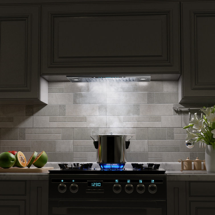IKTCH 900 Cubic Feet Per Minute Ducted Insert Range Hood with Baffle Filter  and Light Included & Reviews