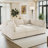 130" Oversized Corduroy Modular Sectional Sofa with Ottoman, Beige - 32" Deep Seats, Seats 6, Reconfigurable U/L-Shaped Sleeper-1458208219