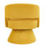 Chaise moderne à 360 degrés, fauteuil rembourré en velours jaune pour le bureau, siège confortable et chambre pivotante confortable avec matériaux, look élégant et rotatif
