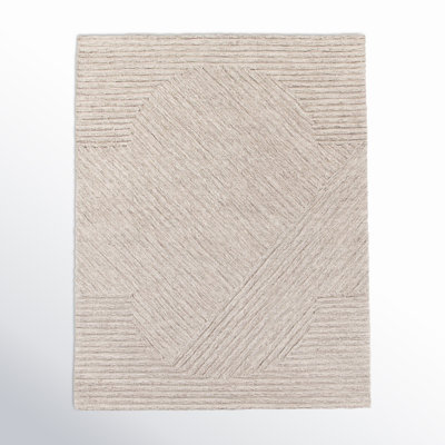 Chasen Hand Loomed Area Rug in Heathered Beige