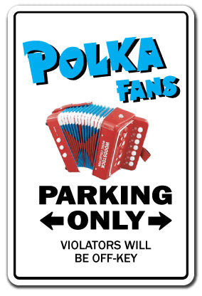 Polka Fan Parking Sign