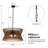 Arba 5-Light Dimmable Solid Wood Drum Chandelier-722082623-628953631